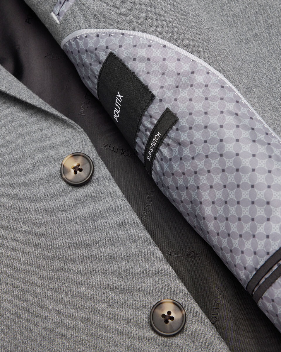 Brushed Marle Tailored Jacket, Mid Grey, hi-res